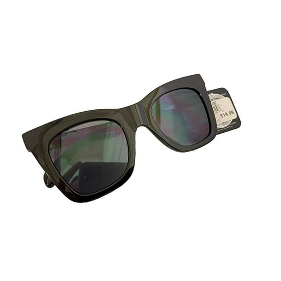 Foster Grant Women's Bedazzled Frame Black Cat Eye Sunglasses