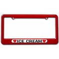 thumbnail image 1 of Ice Cream Love with Hearts License Plate Tag Frame, Multiple Colors, 1 of 1