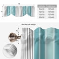 thumbnail image 6 of Turquoise Aqua Stripes Tie Up Valance Curtains for Windows, Kitchen Curtains Window Treatments, Modern Minimalist Abstract Lines Short Window Shades Valances for Bedroom Bathroom Cafe 42"x18", 6 of 8