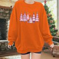 thumbnail image 2 of Towmus Plus Size Christmas Sweatshirt for Women Cute Long Sleeve Pink Christmas Tree Printed Fall Winter Pullover Tops, 2 of 6