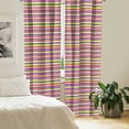 thumbnail image 2 of Ambesonne Abstract Curtains, Colorful Straight Stripes, Pair of 28"x63", Multicolor, 2 of 5