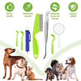thumbnail image 4 of Tick Removal Tool Kit, 7Pcs Plastic Tick Removers Including Stainless Steel Tweezers and Comb for Dogs Cats, 4 of 5
