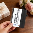 thumbnail image 4 of JUMNUYCUH Address Book with Alphabetical Tabs, Phone Book with Pocket, Password Books for Seniors, Record Contacts, Website Login Passwords and Notes, Spiral Bound, 5.7" x 4.7", Black, 4 of 4