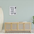 thumbnail image 2 of Stupell Paddle Your Cares Away Boating Phrase Landscape Painting Gray Framed Art Print Wall Art, 2 of 7