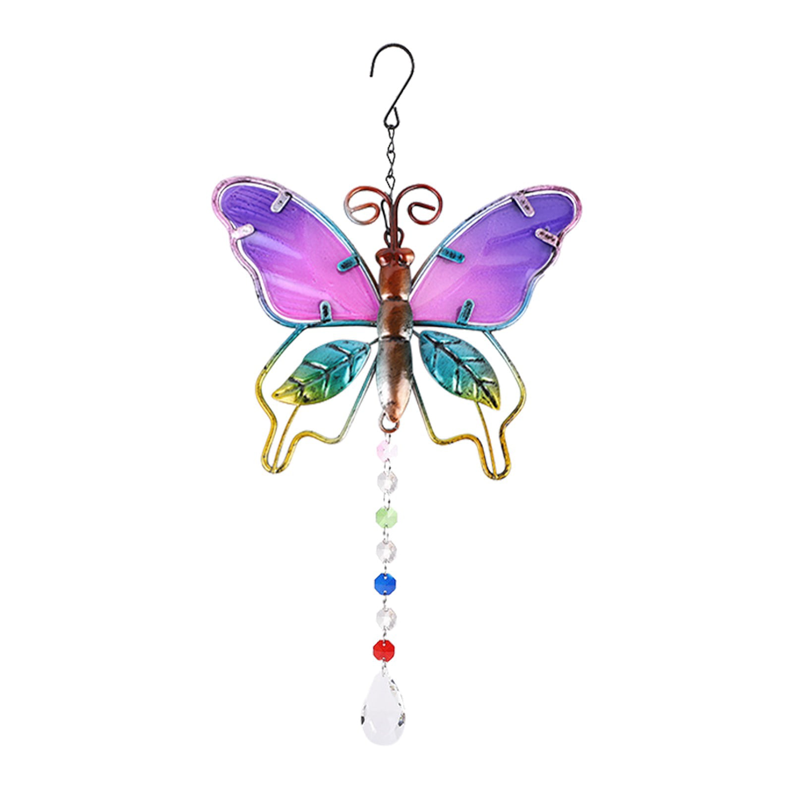 Colorful Crystal Suncatcher Butterfly Pendant Window and Xmas Tree Hanging Decor 