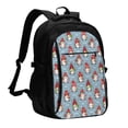 thumbnail image 1 of Balery Snowflake Christmas gnome Mochila con carga USB para hombre y mujer - Mochila impermeable y antirrobo para portátil con puerto USB para viajes, trabajo, estudios y universidad, 1 of 7