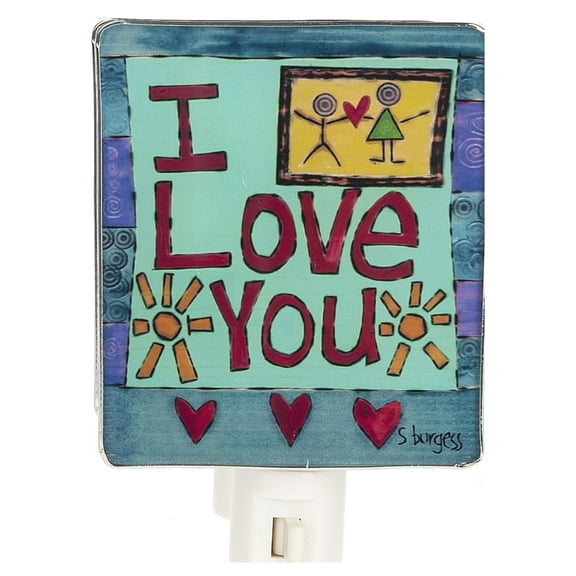 I Love You Custom Artwork Shade Night Light - By Ganz