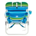 thumbnail image 3 of 13 inches High Seat ShelterLogic Corp Rio Beach Big Boy Folding  Backpack Beach or Camping Chair, Green/Blue Stripe, 3 of 5