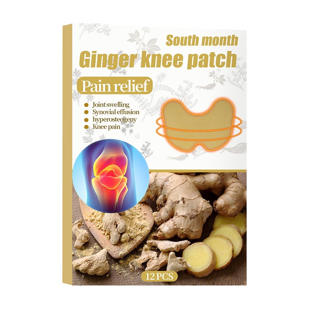 OKESYO 12pcs/Box Ginger Knee Patches Set Pain Relieve Medical Plasters Stickers