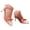 White, variant on Women's Kitten Heel Sandals Closed Toe Leather Dressy Heels Ankle Strap Party Shoe Ladies Color Blocking Work Sandal Size 7.5 White