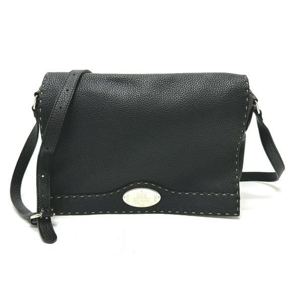 Pre-Owned Fendi 8BT116 Cross body bag Shoulder Bag Black SilverHardware (Good)