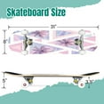 thumbnail image 2 of 31'' Complete Skateboard 7 Layer Canadian Maple Double Kick Deck Skateboards Abstract summer geometric Triangle palm tree leaf Skate Board for Beginner Adult Gifts, 2 of 5