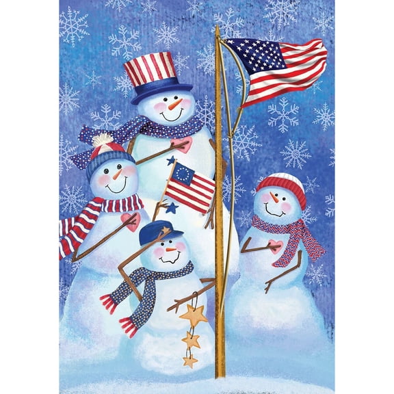 Briarwood Lane Garden Flag 12x18 For Outdoor Patriotic Snowmen Winter For Winter Garden Flag Flags For Outside