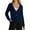 Blue, variant on Wang6 Women Lightweight Cropped Cardigans Sweaters Trendy Long Sleeve Button Cable Knit Sweater Fall V Neck Knitted Outwear Tops White One Size