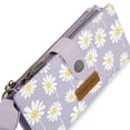 thumbnail image 5 of Wrangler Womens Wallet Small Rfid Blocking Wristlet Wallets Cute Bifold Ladies Wallet with Zipper Pocket, Daisy-Purple, 5 of 6