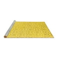thumbnail image 2 of Ahgly Company Machine Washable Indoor Square Solid Yellow Modern Area Rugs, 5' Square, 2 of 4