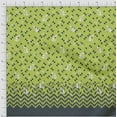 thumbnail image 2 of oneOone Georgette Viscose Lime Fabric Leaves Chevron & Triangle Panel Sewing Craft Projects Fabric Prints By Yard 42 Inch Wide, 2 of 3