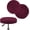 Burgundy, variant on AIGIA 1 Pack Bar Stool Covers Round Stool Covers With Elastic Bands Slipcover Washable Stool Cushion Covers