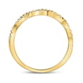 thumbnail image 2 of 10kt Yellow Gold Womens Round Diamond Twist Stackable Band Ring 1/4 Cttw, 2 of 4