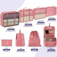 thumbnail image 5 of Fosmon 8pc Packing Cubes Set for Travel, Luggage Suitcase Organizer Bags, Hanging Toiletries Travel Accessories Essentials, Pink, 5 of 5