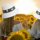 thumbnail image 4 of Sombrero de paja con circunferencia de 56-58 cm, parasol, sombrero de pescador de paja para verano para mujer, 4 of 5