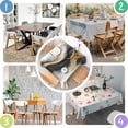 thumbnail image 4 of Black White Gray Gold Marble Pattern Square Tablecloth,Waterproof Square Table Cover,Wipeable Spillproof Washable Table Cover for Home Kitchen Party Decor 52"x52"(132x132cm), 4 of 6