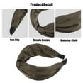 thumbnail image 3 of Unique Bargains Satin Twist Headband Hairband for Women 1.2 Inch Wide Light Brown, 3 of 7