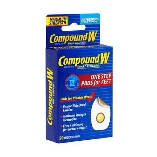 Compound W 1Step Plantar Wart Remover Pads 20 Each