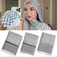 thumbnail image 1 of Palestine Scarf Islamic Chiffon Scarf Keffiyeh Hijab Palestinian Hijab Shawls, 1 of 5