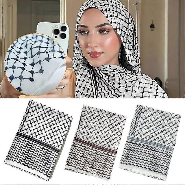 Palestine Scarf Islamic Chiffon Scarf Keffiyeh Hijab Palestinian Hijab Shawls