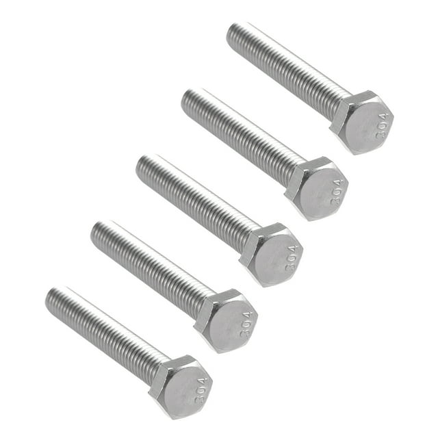 Unique Bargains 5/16-18x2-1/4 Pieds Vis de Tête Hexagonale en Acier Inoxydable 304 5 Pcs