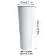 thumbnail image 4 of White Metal Flower Bucket Vase, 11.4"/15.7" Decorative Tall French Flower Market Bucket with Handles, Rustic Galvanized Floral Container for Home Decor, 4 of 7