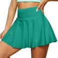 thumbnail image 2 of Xyxonk Tennis Skirts for Women Flowy Golf Short Skirt with Pockets Athletic Skorts Sexy Skirt Summer Pleated High Waisted Skorts Dark Green XL, 2 of 5