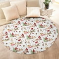 thumbnail image 4 of Multicolor Christmas Pattern Round Blanket,Comfortable Soft Flannel Throw Blanket,All Season,Warm Lightweight Blankets for Sofa Bed Couch Living Room Chair 47"x47", 4 of 5