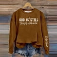 thumbnail image 2 of Enjoytime Sweatshirt for Women Casual Letter Printed Crewneck Long Sleeved Tops Loose Pullover Top Fall Clothes Shirts, 2 of 3