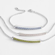 Personalized Channel Birthstone Bracelet