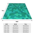 thumbnail image 6 of Green Pixel Honeycomb Pattern Throw Blanket, Super Soft Anti-Pilling Flannel Bed Blankets, 50"x40", 6 of 8