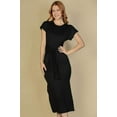 thumbnail image 4 of Tie Front Short Sleeve Side Slit Dress, 4 of 9