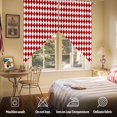 thumbnail image 5 of Swag Curtain Valances Red Diamond Plaid Swag Valances for Kitchen Windows White Geometric Check Short Topper Curtains Valance Tier Pair for Kitchen Bedroom Living Room Bathroom 28"x36", 5 of 8