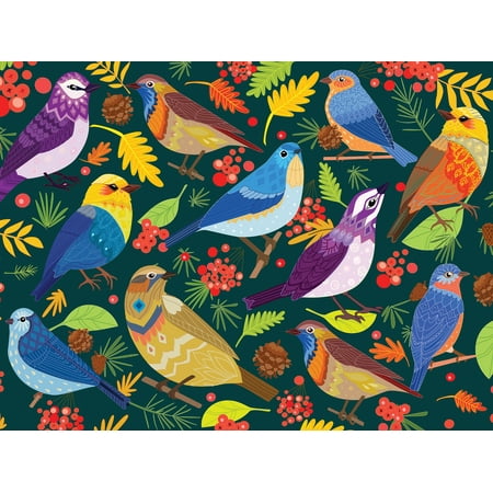 UPC: 0709786067725 | Willow Creek Press Feathered Friends 500-Piece Puzzle