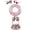 Pink, variant on Porch Goose Outfit Tropical Hibiscus Print Bikini Clothes Set With Glitter Swim Ring & Sunglasses & Bow Tie For Garden Goose Statue(Blue-47Cm)
