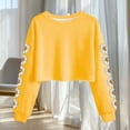 thumbnail image 5 of Camisetas de Manga Larga de las Mujeres Moda Impresa Suelta Casual Cuello Redondo Suéter Deportivo Superior, 5 of 5