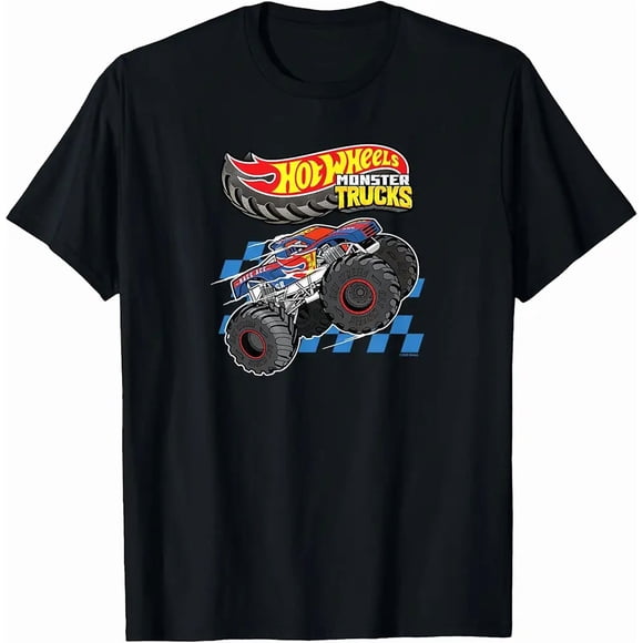 Hot Wheels T-Shirt Unisexe Monster Trucks Race Ace Power Off Road Racing Gear GS0061, jusqu'à la Taille 5TG