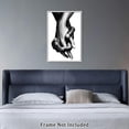 thumbnail image 3 of Canvas Wall Art Couple Hand In Hand Canvas Print Artwork Lover Wall Art Paintings Modern Picture Print Unframed for Living Room Dinning Room Bedroom Bathroom Home Decor 12x18inch, 3 of 6