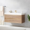 thumbnail image 3 of Pemberly Row 48" Single Sink Wall-Mount Floating Wood Bathroom Vanity No Mirror, 3 of 10