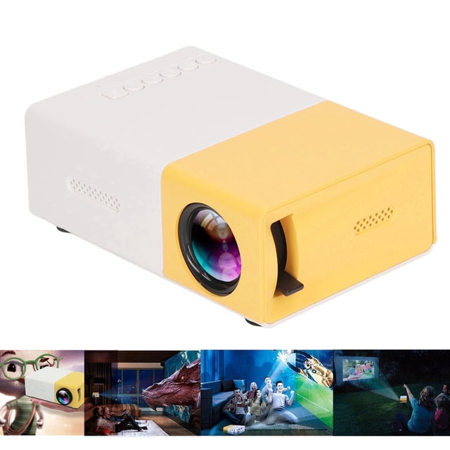 Mini Proyector, Batería De 1300 MAh Mini Proyector De Bolsillo Móvil Compacto Con La Misma Pantalla 1080p Para Dormitorio Para Interiores