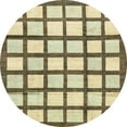 thumbnail image 1 of Ahgly Company Machine Washable Indoor Round Abstract Brown Gold Area Rugs, 7' Round, 1 of 7