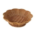 thumbnail image 2 of AYktou Woven Display Baskets, Imitation Wicker Bread Tray Food Storage Serving Container with Base, 11×3.2 Inch Flower Shaped Gift Baskets Snack Candy Tray, Food Storage Basket for Desserts Bread, 2 of 7