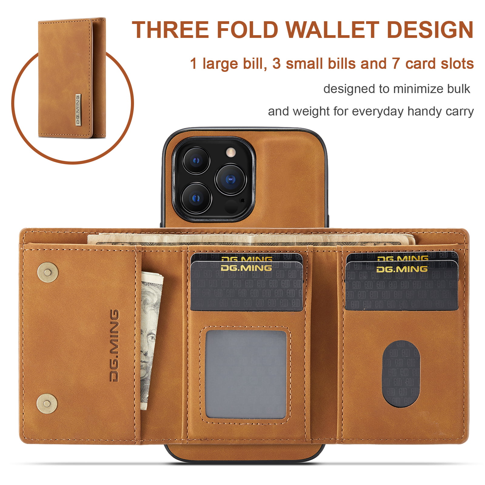 LUXYSTUDIO TPU Leather Wallet Bag Cases for iPhone 13 Pro Max