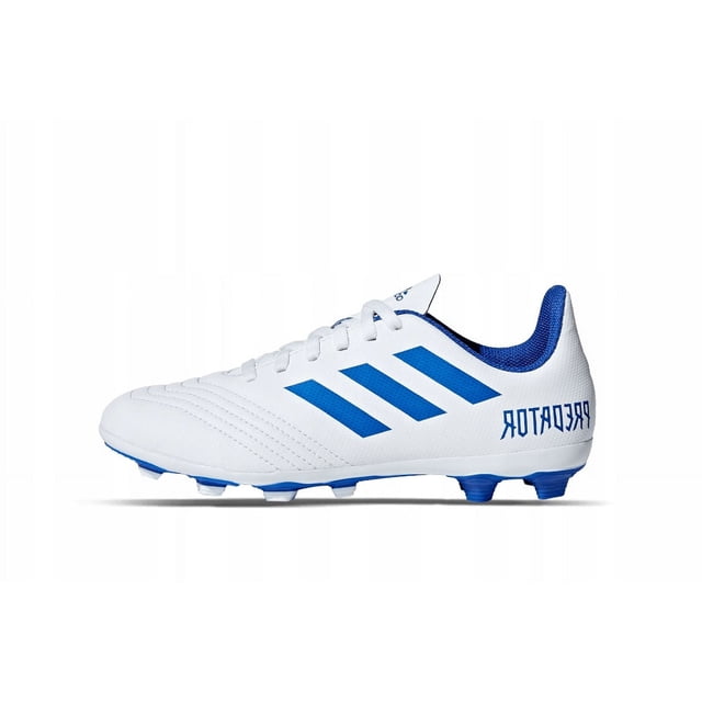 Tenis de Fútbol Adidas Predator 19.4 FxG J Blanco-Azul CM8542 Niño 17 cm